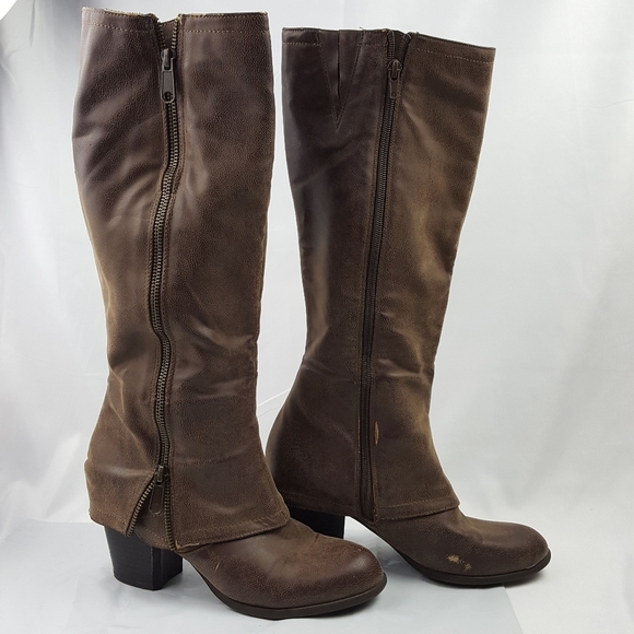 Fergalicious size 8m Brown faux suede zip-up boots - Picture 3 of 8